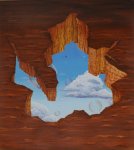 “Grinze del tempo n° 3″, 90×100 cm., olio